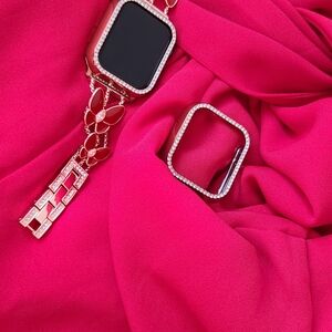 Elegant Pink Watch Accessory Set